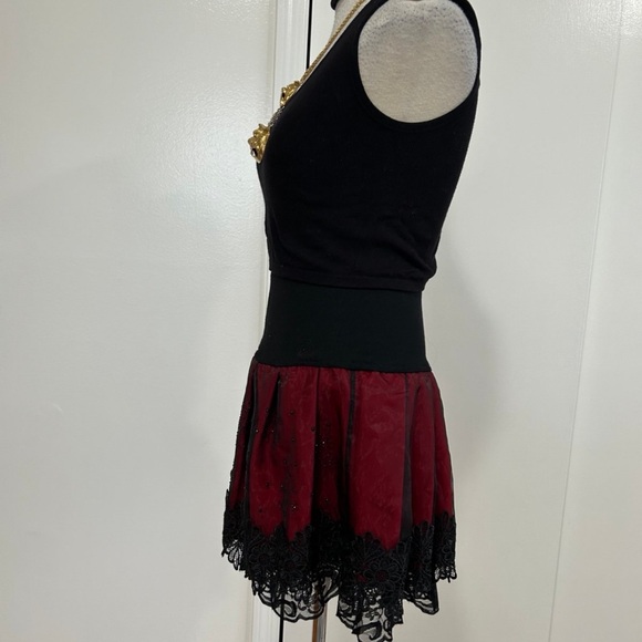 Victorian Goth Punk Fit & Flare Pleated Skirt - Picture 8 of 16